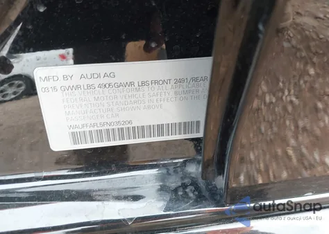 2015 Audi A4 2.0T Premium из США, поврежденный, VIN WAUFFAFL5FN035206